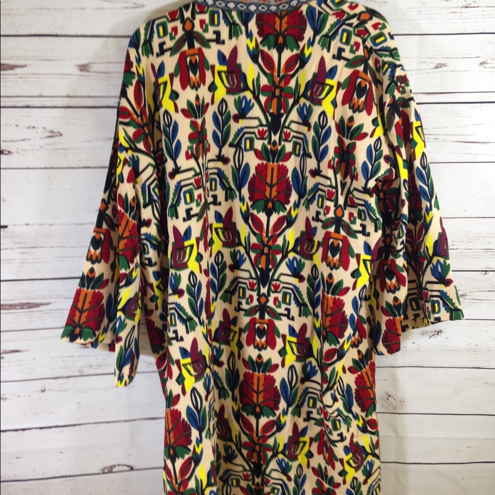 Multi Color Tribal Print Open Over Coat - Picture 5 of 6